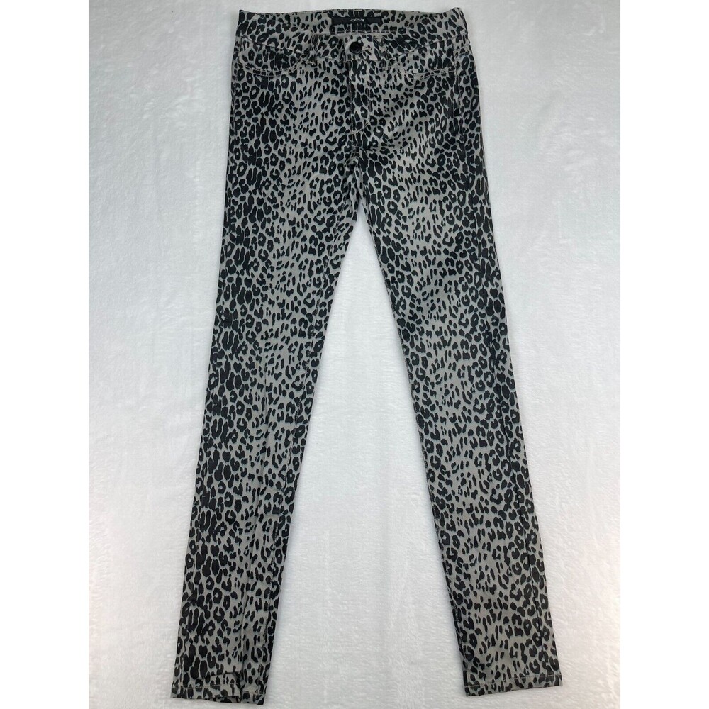 Joe's Jeans Pants‎ Girls Size 14 Skinny Ankle Cheetah Leopard Print Gray Black